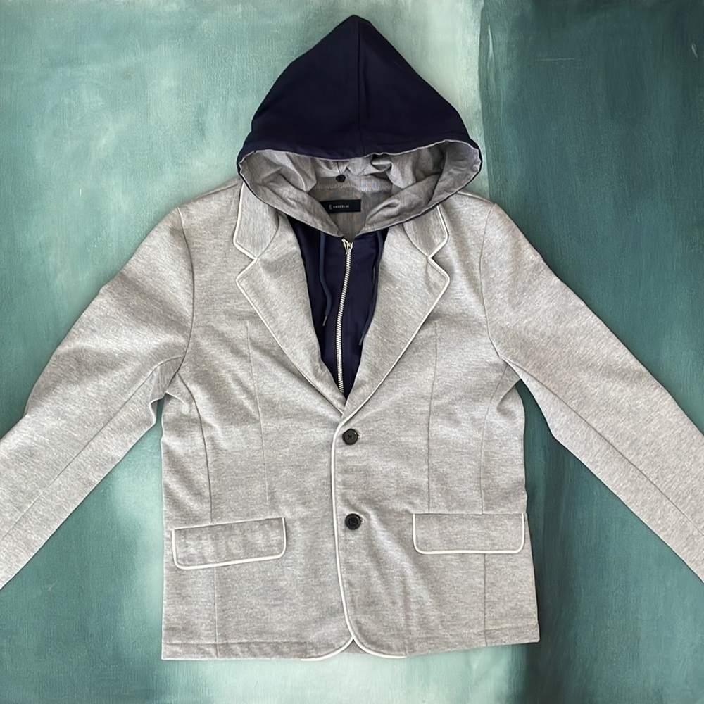 G Rageblue Two Layer Hoodie Blazer Jacket - Picture 9 of 15